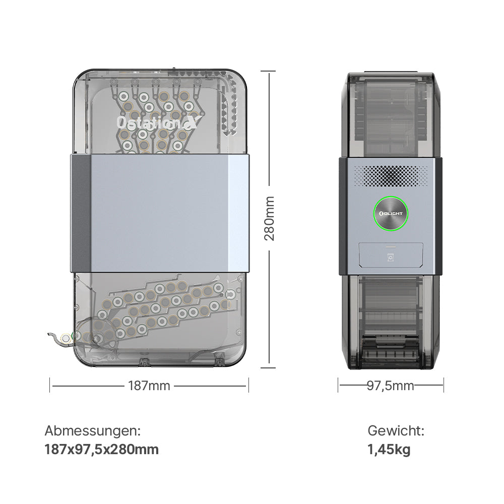 Olight - Ostation X automatisches 3 in 1 Ladegerät für AAA-Akkus