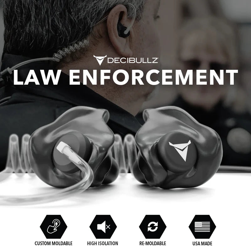 Decibullz - Surveillance Earpieces + Isolation Gehörschutz schwarz
