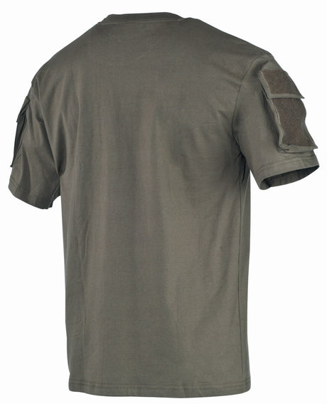 US T-Shirt, halbarm, oliv, mit Ärmeltaschen