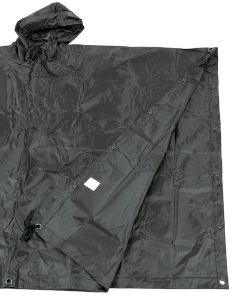 Poncho, Rip Stop, schwarz, ca. 144 x 223 cm