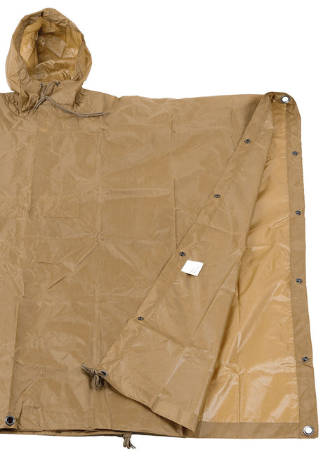 Poncho, Rip Stop, coyote tan, ca. 144 x 223 cm