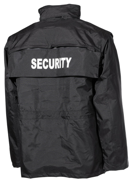 Jacke, "Security", schwarz, wasserdicht, antistatisch