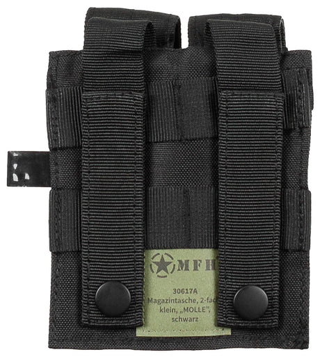 Magazintasche, 2-fach, klein, "MOLLE",schwarz