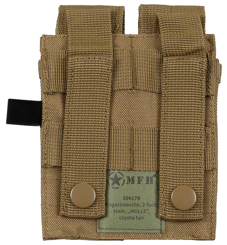 Magazintasche, 2-fach, klein, "MOLLE", coyote tan