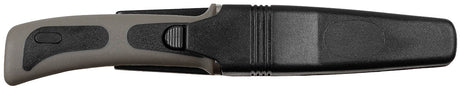 Tauchermesser, schwarz, Gummigriff, Scheide