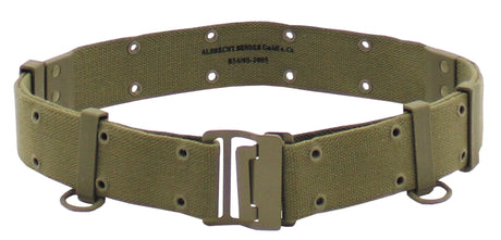 Franz. Lochkoppel, khaki, mit Metallverschluss, neuw.