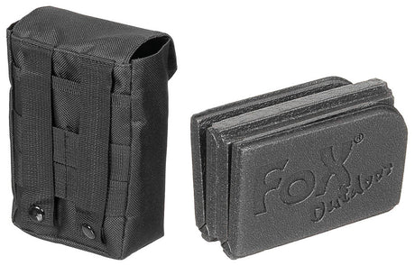 Thermositzkissen, faltbar, mit Molle-Tasche, schwarz