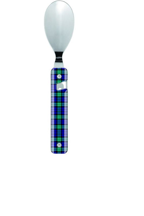 Besteckset faltbar 13H25, Hochglanz Poliert, Grüner Tartan