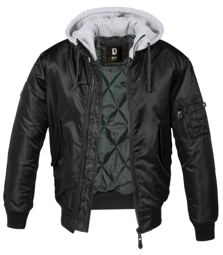 MA1 Sweat Hooded Jacket black-grey