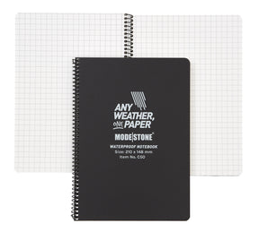 Modestone - Wasserfester Notizblock 148x210mm, 50 Blatt (schwarz)