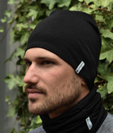 Thermowave - Beanie Merino schwarz (100% Merino)