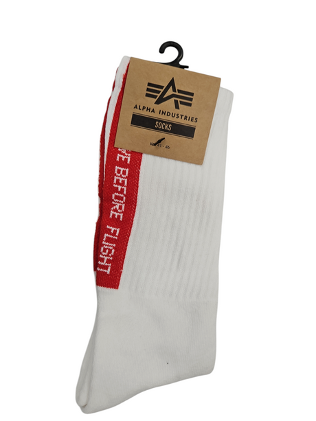 Socken Remove before Flight (weiss)