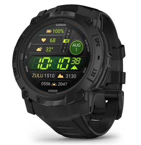 Instinct 3 – 50 mm AMOLED Tactical Schwarz mit Silikon-Wechselarmband 22 mm