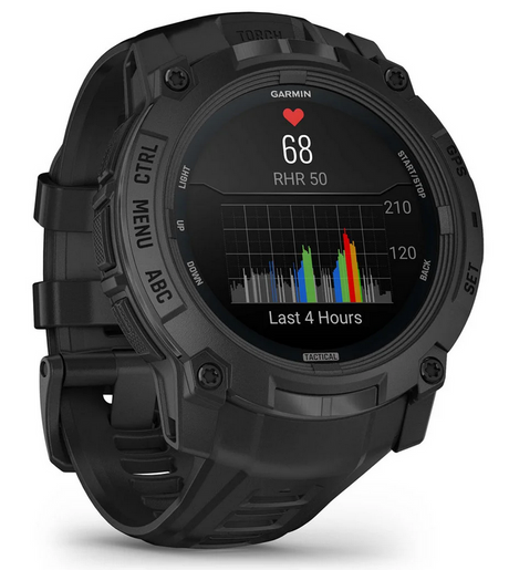 Instinct 3 – 50 mm AMOLED Tactical Schwarz mit Silikon-Wechselarmband 22 mm