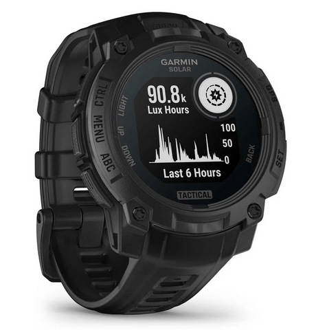 Instinct 3 – 45 mm Solar Tactical Schwarz mit Silikon-Wechselarmband 22 mm