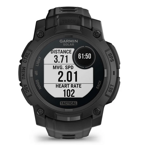 Instinct 3 – 45 mm Solar Tactical Schwarz mit Silikon-Wechselarmband 22 mm