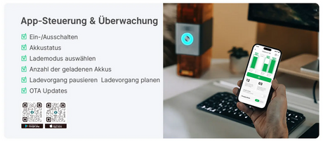 Ostation X automatisches 3 in 1 Ladegerät für AA-Akkus