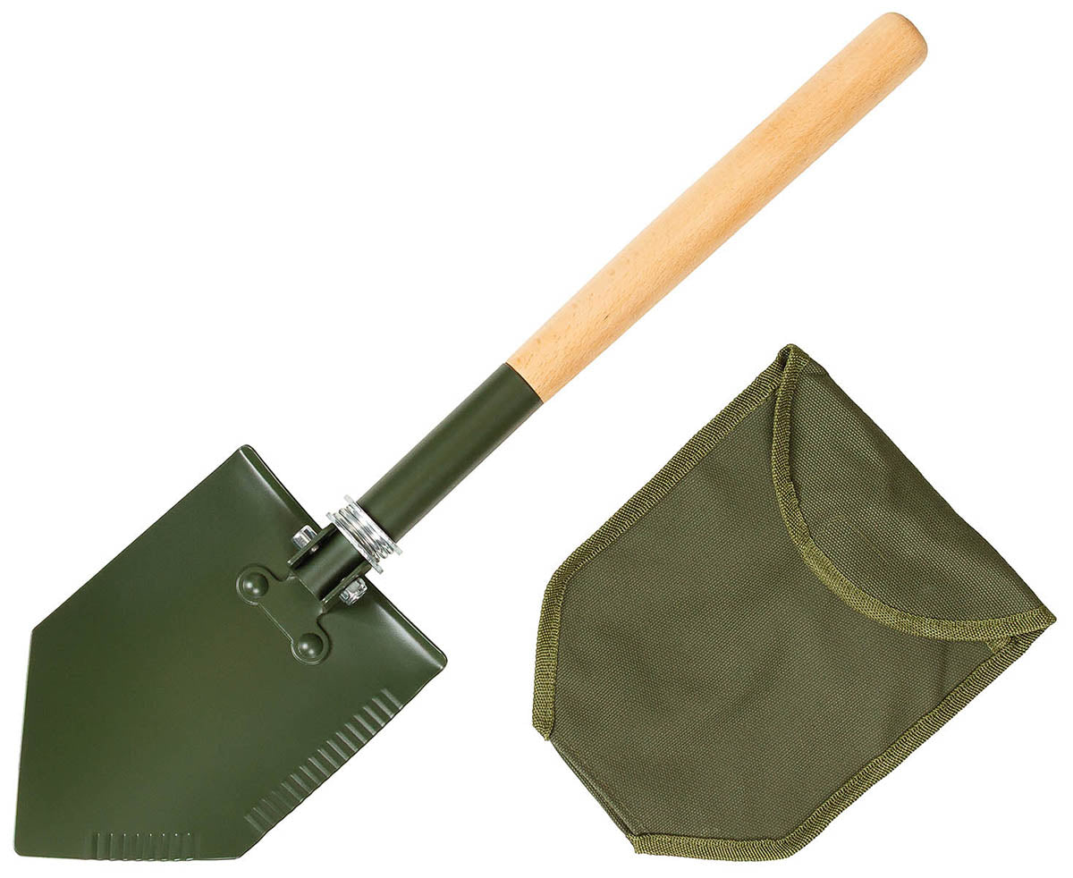 Klappspaten, Holzstiel, "Deluxe", 2-teilig