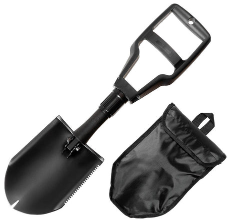 US Klappspaten, Plastikgriff, 3-teilig, schwarz