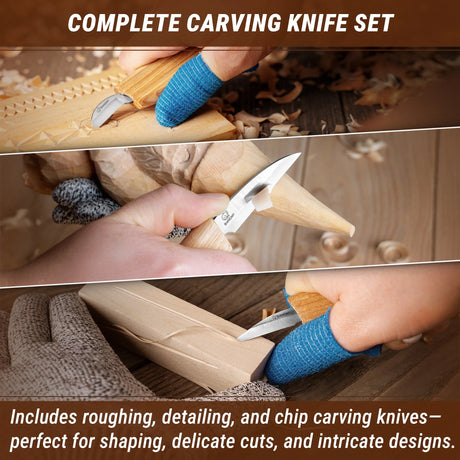 BeaverCraft - Starter Schnitz- und Kerb-Messer-Set