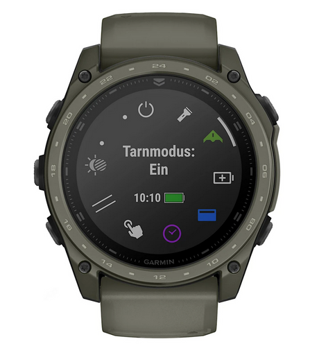 tactix® 8 – 51 mm, AMOLED, Cerakote®-Beschichtung oliv mit Quickfit® Silikon- Armband 26mm