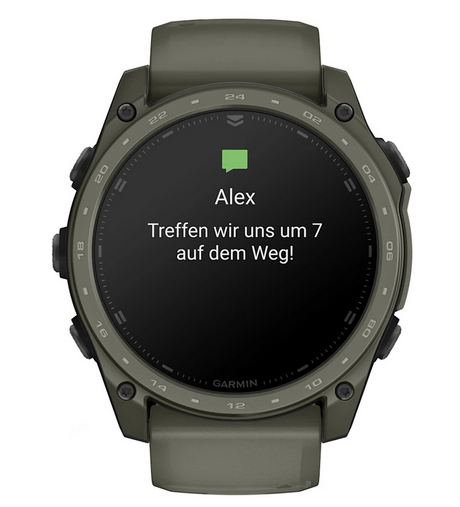 tactix® 8 – 51 mm, AMOLED, Cerakote®-Beschichtung oliv mit Quickfit® Silikon- Armband 26mm