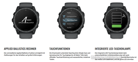tactix® 8 – 51 mm, AMOLED, Cerakote®-Beschichtung oliv mit Quickfit® Silikon- Armband 26mm