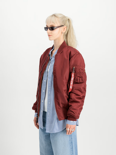 Bomberjacke, Rot, Struktur, Taschen, Bomber