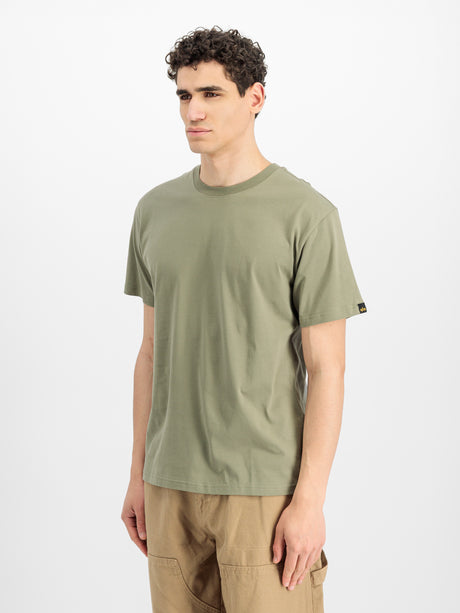 T-Shirt, Rundhals, Kurzarm, Olivgrün, Herrenoberteil