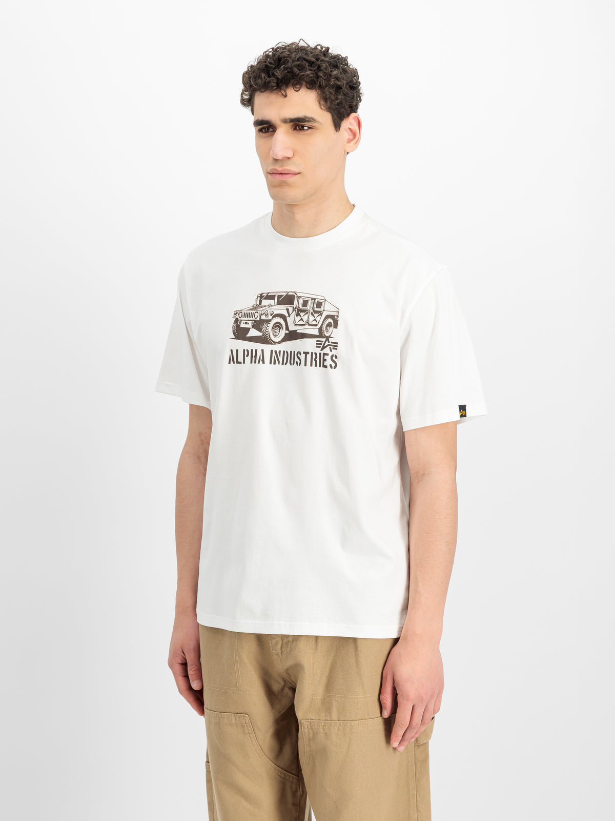 T-Shirt, Graphic tee, White shirt, Short sleeve, Alpha Industries