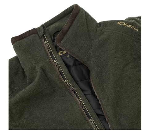 wool jacket, Reißverschluss, Grün, gefüttert, Kragen