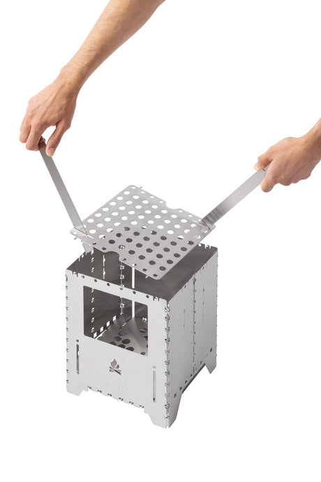 camp stove, faltbarer Herd, Tragbarer Ofen, Metallofen, Gitterrost
