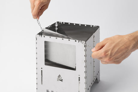 camp stove, faltbarer Herd, Metallofen, Durchsichtiges Fenster, Campingausrüstung