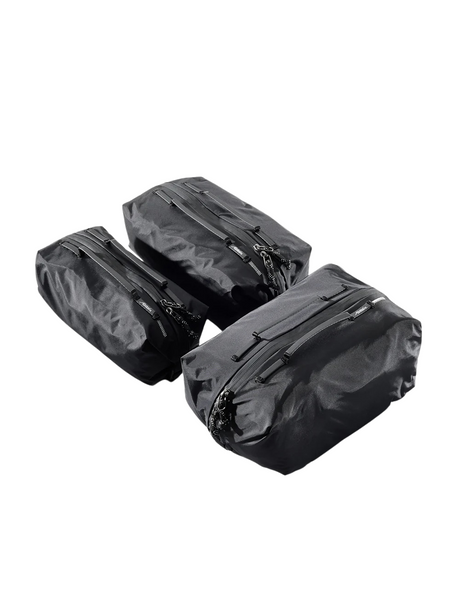 Taschen, Satteltaschen, Dreier-Set, Nylon, Schwarz