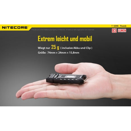 Mini USB, Schlüsselanhänger, Taschenlampe, LED-Licht, Nitecore