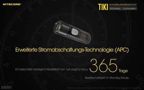 Nitecore - TIKI mini Taschenlampe mit UV Licht (300 Lumen)