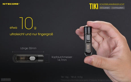 Nitecore - TIKI mini Taschenlampe mit UV Licht (300 Lumen)