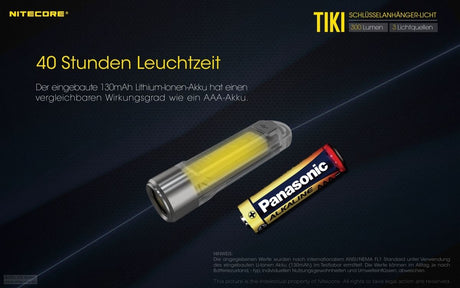 Nitecore - TIKI mini Taschenlampe mit UV Licht (300 Lumen)