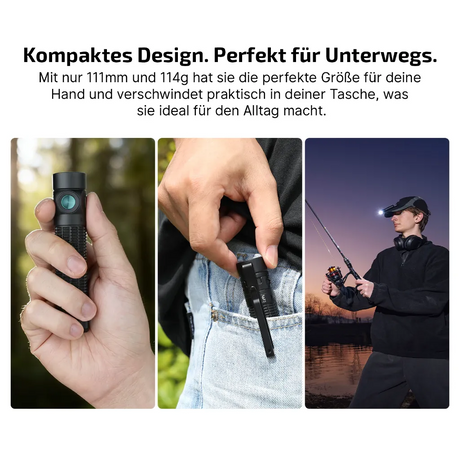 Taschenlampe, LED, Kompakt, Gurtclip, Halterung