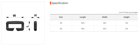 tynytools - Smoothy Open Loop 20 Verbindungsschnalle 20mm (schwarz)