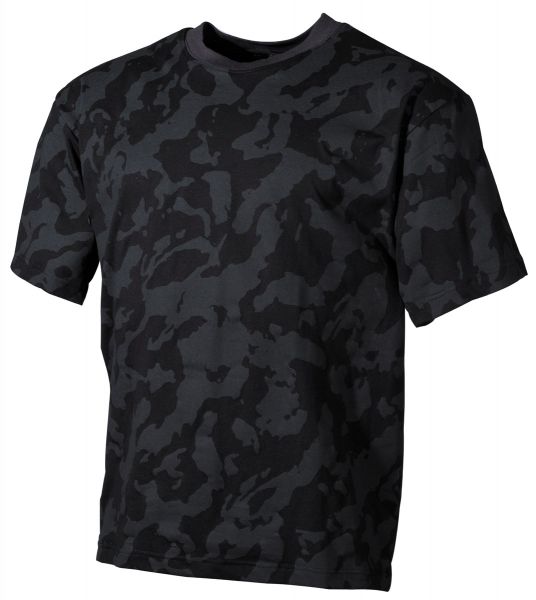 US T-Shirt, halbarm, night-camo, 170 g/m²