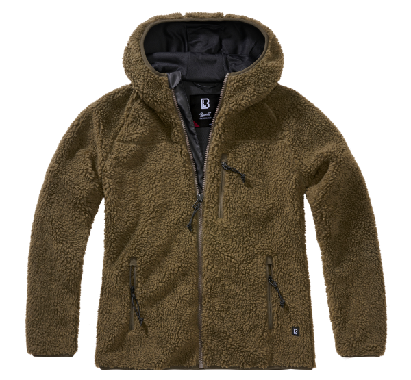 Brandit - Women Teddyfleece Jacket Hooded olive