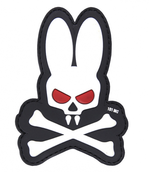 Klettabzeichen Skull Bunny - weiss