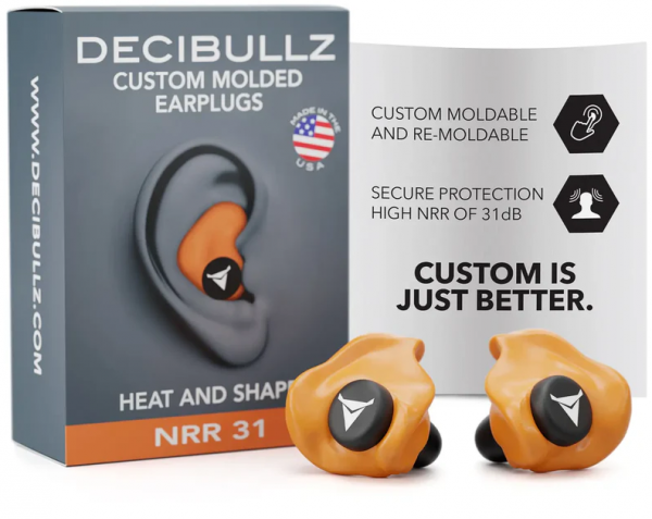 Decibullz - Custom Molded Earplugs Gehörschutzstöpsel orange (SNR=27db)