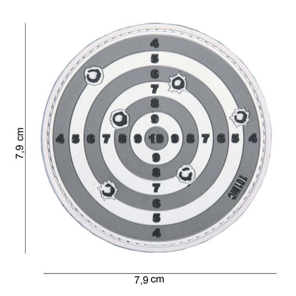 Klettabzeichen Target - grau