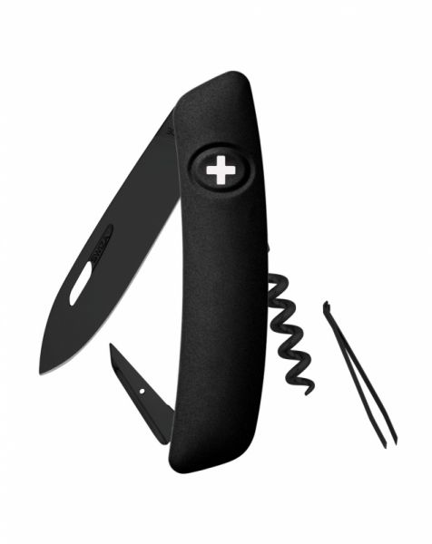 SWIZA Taschenmesser allBlack D01 - graphitschwarz