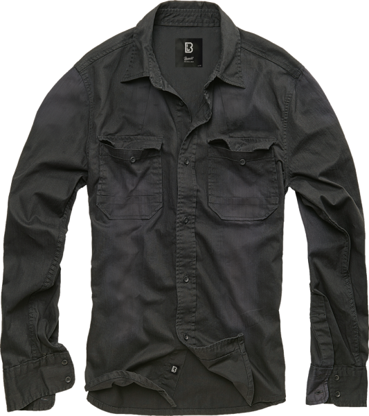 Brandit - Hardee Denim Shirt Long Sleeve black