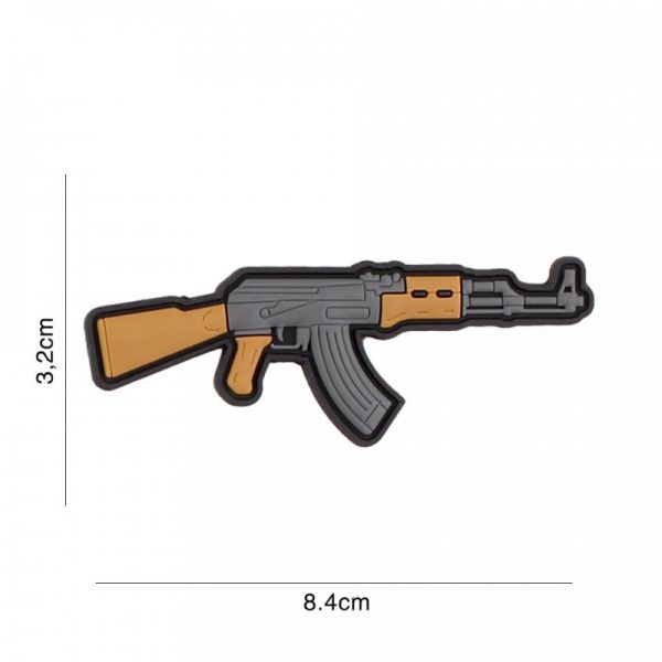 Klettabzeichen AK47 Sturmgewehr - grau