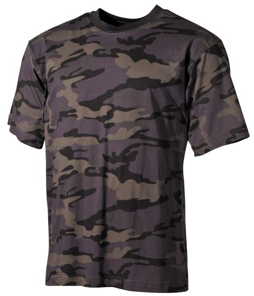 US T-Shirt, halbarm, combat- camo, 170 g/m²