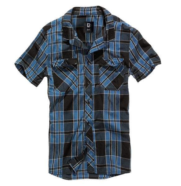 Brandit - Roadstar Shirt Short Sleeve indigo checked